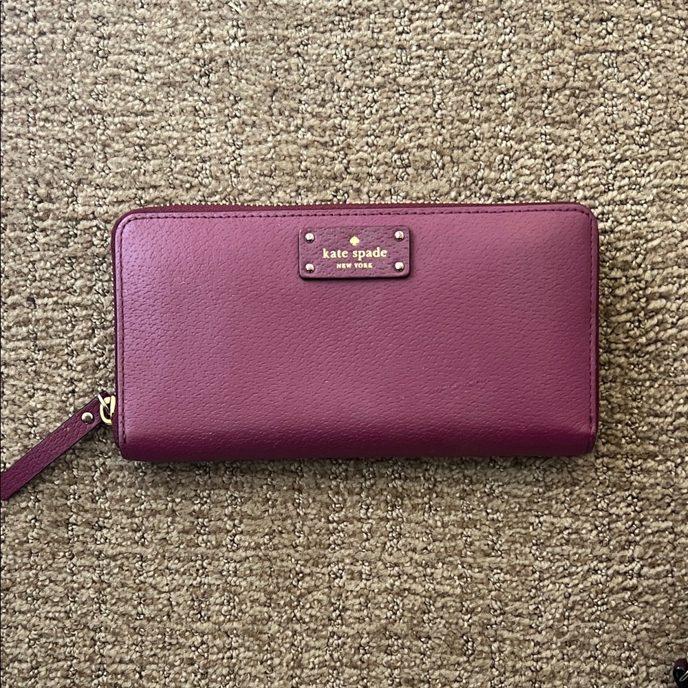 Kate Spade Plum Zip-Around Wallet